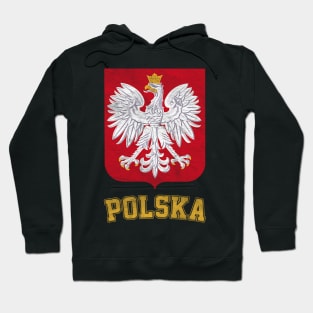 Vintage Style Poland / Polish Eagle Flag Hoodie